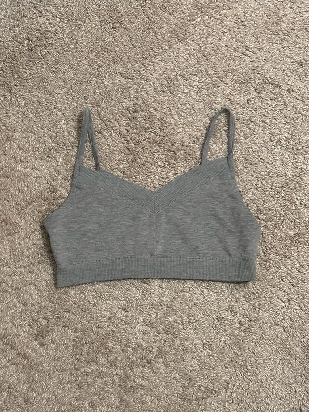 Grey comfy sports bra